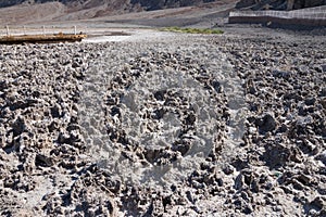 Close up of Badwater Basin. ItÂ is anÂ endorheic basinÂ inÂ Death Valley National Park (One of hottest places in the world), Cali